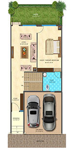 Sparsh Row Houses West Floor Plan 1, Row Houses in Whitefield Bangalore